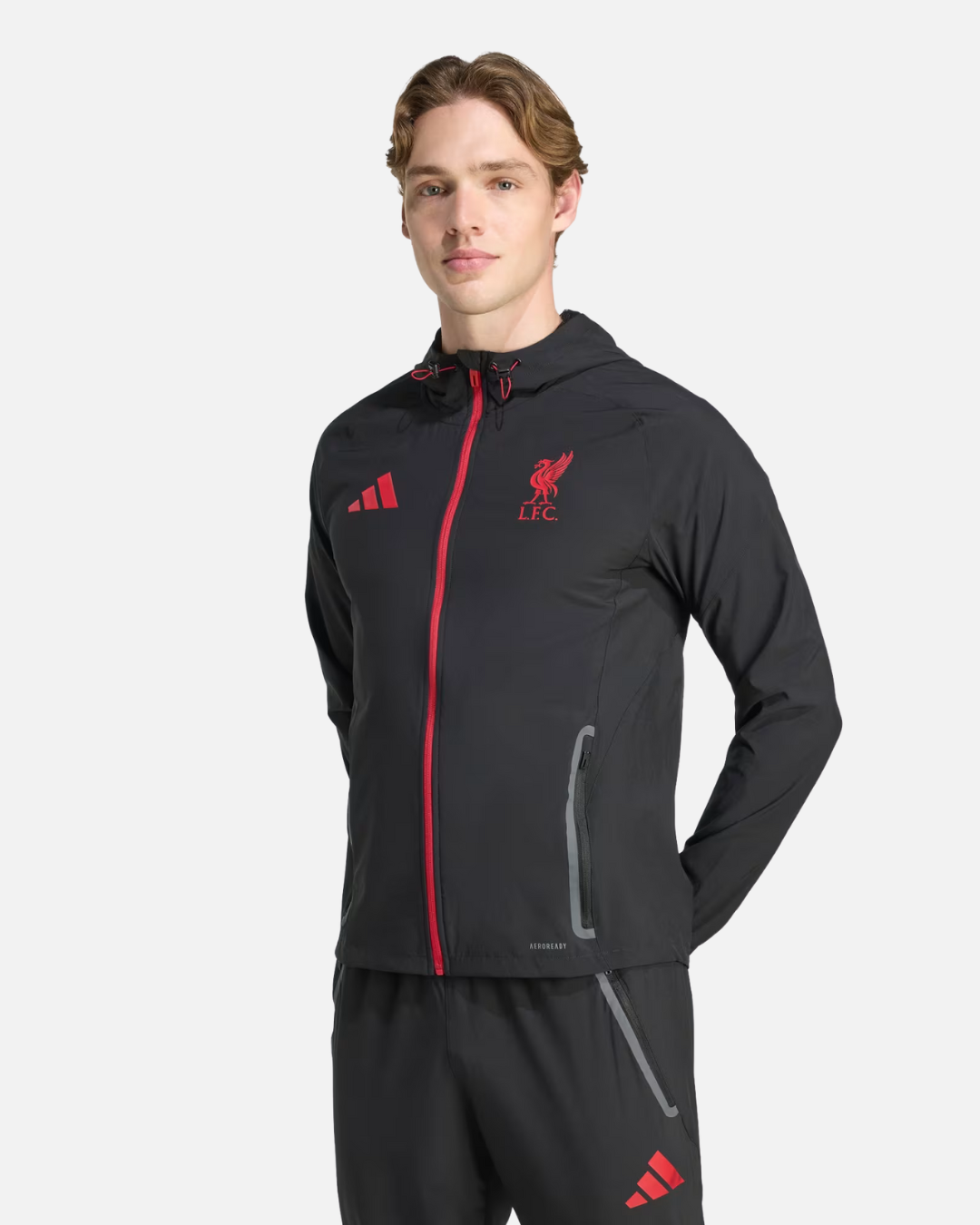 Veste Liverpool FC Tiro 25 Competition Vis Tech - Noir/Rouge