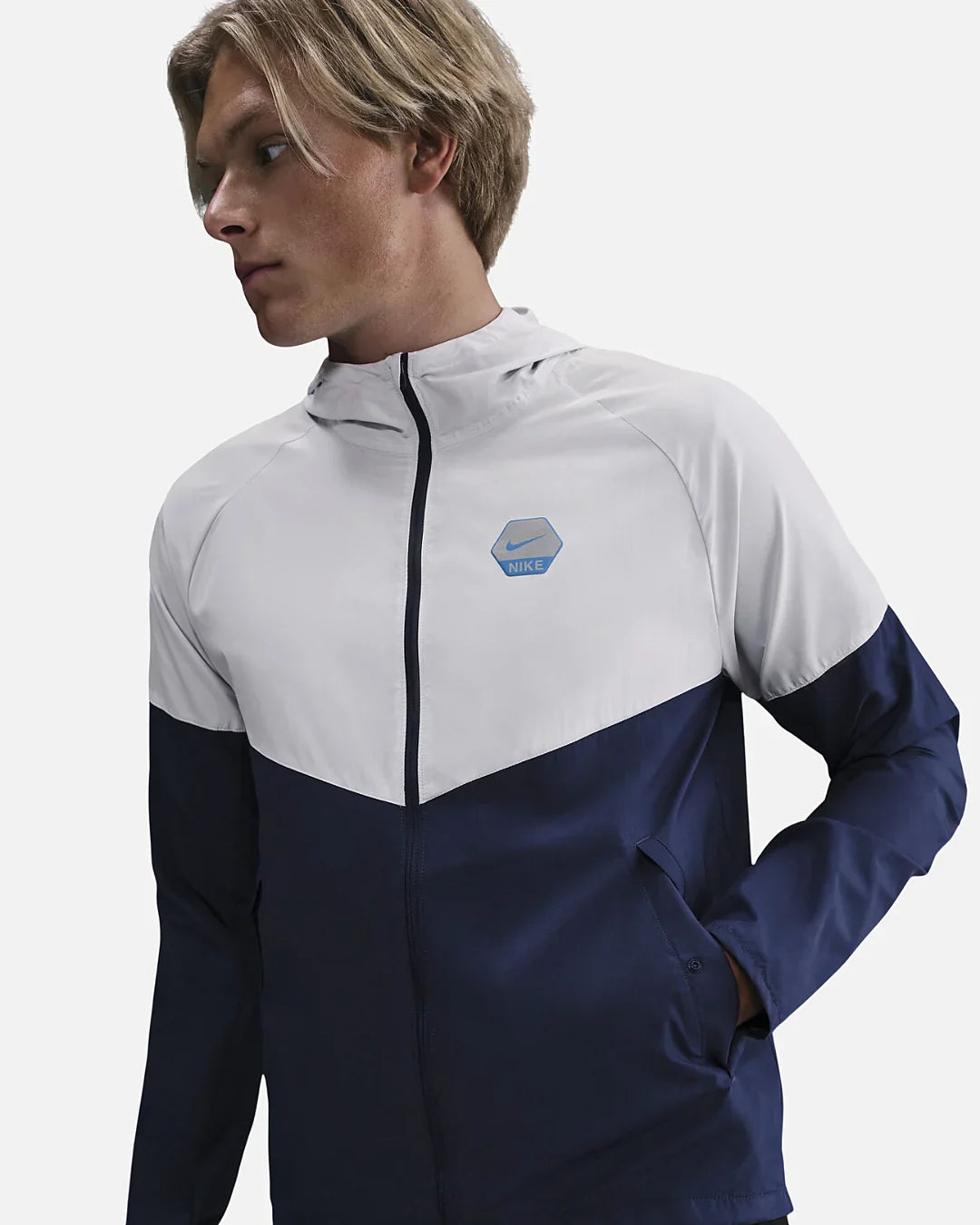 Veste imperméable Nike Air Run - Bleu/Blanc