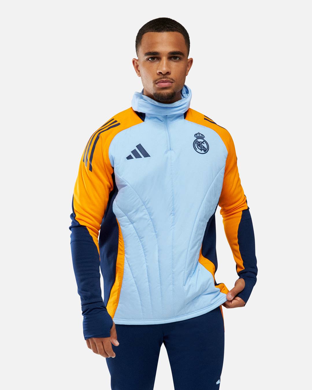 Veste Real Madrid cagoule intégrée 2025 - Bleu/Orange