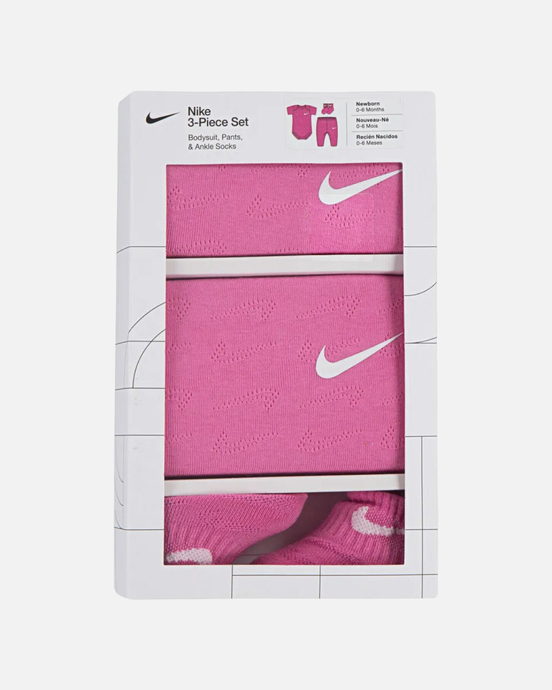 Coffret 3 pièces Nike Bébé - Rose
