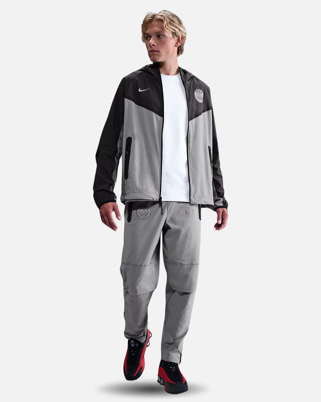 Pantalon de survêtement PSG Tech Woven Windrunner 2025/2026 - Gris