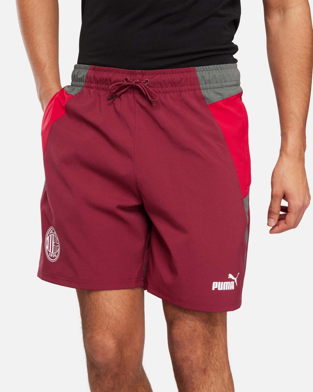 Short d'entrainement AC Milan - Rouge/Gris