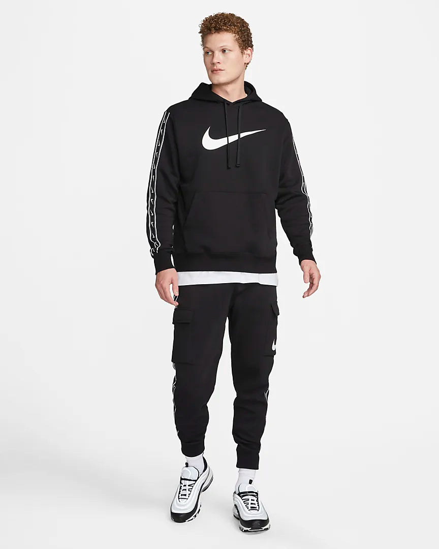 Sweat à capuche Nike Sportswear Repeat - Noir/Blanc/Gris