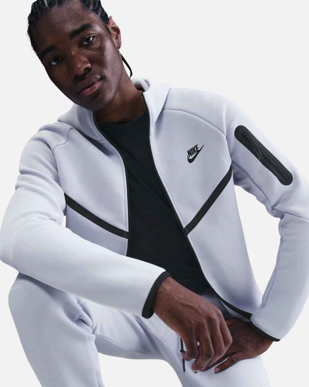 Veste à capuche Nike Tech Fleece Windrunner - Gris