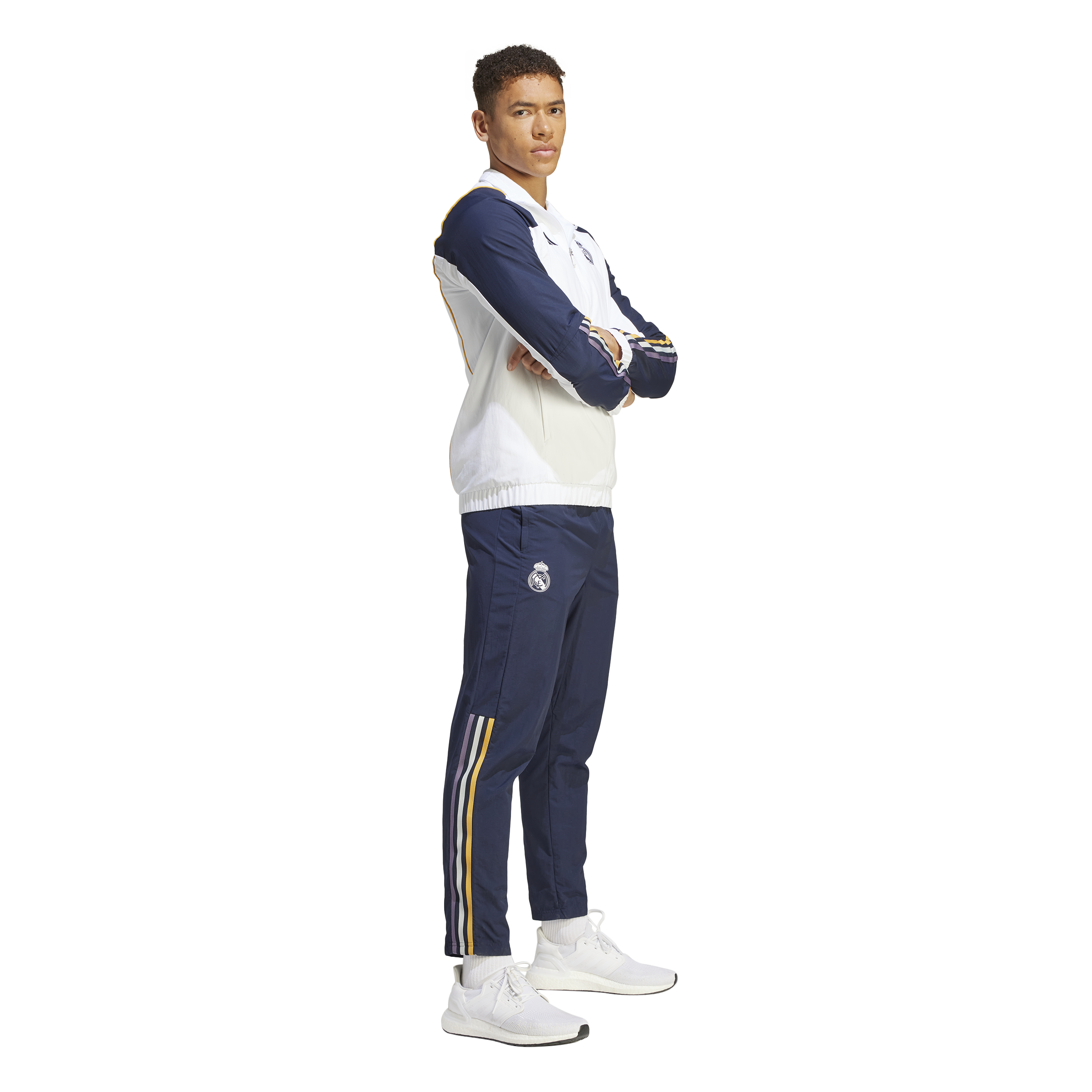 Veste de survêtement Real Madrid - Blanc/Bleu/Jaune