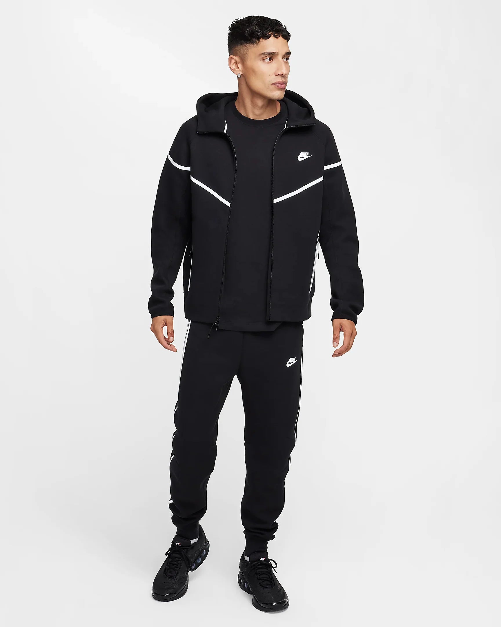 Veste Nike Tech Fleece Windrunner - Noir/Argent