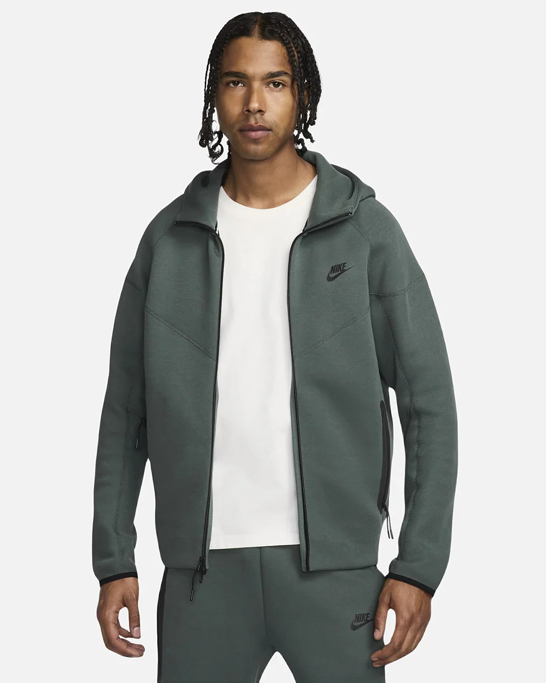 Sweatshirt Nike Tech Fleece - Vert /Noir