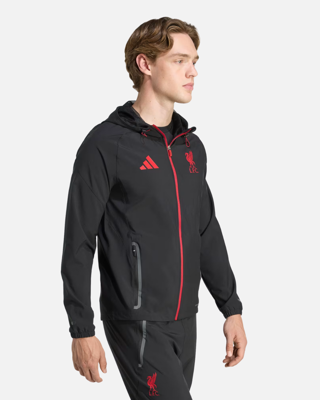 Veste Liverpool FC Tiro 25 Competition Vis Tech - Noir/Rouge