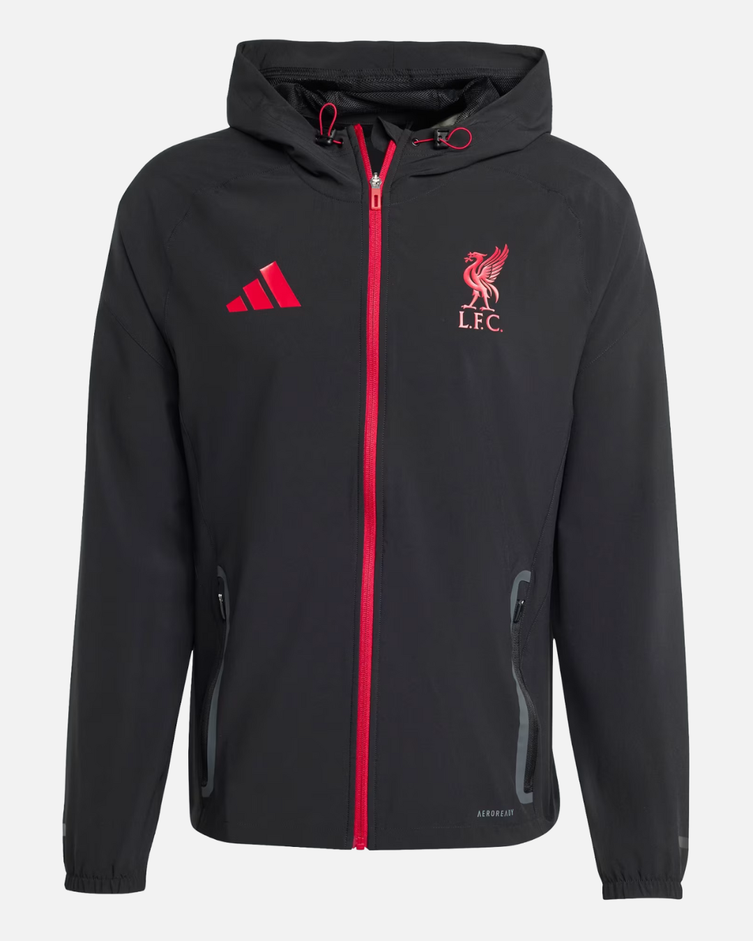 Veste Liverpool FC Tiro 25 Competition Vis Tech - Noir/Rouge