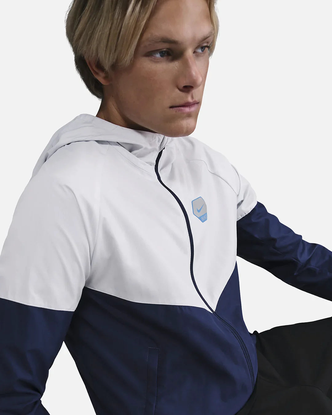Veste imperméable Nike Air Run - Bleu/Blanc