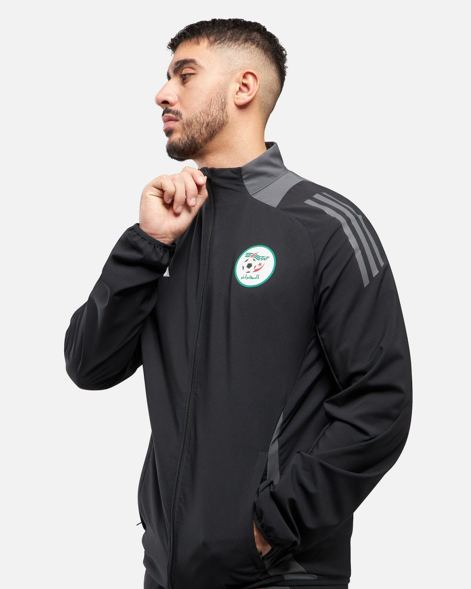 Veste de survêtement Algérie 2025 - Noir/Gris