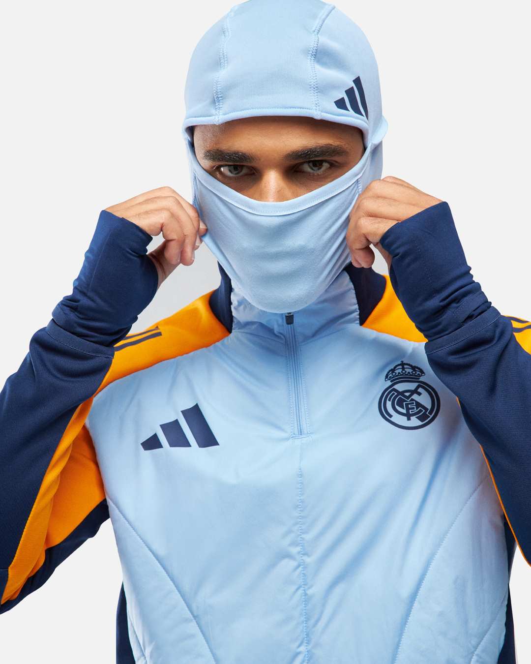 Veste Real Madrid cagoule intégrée 2025 - Bleu/Orange