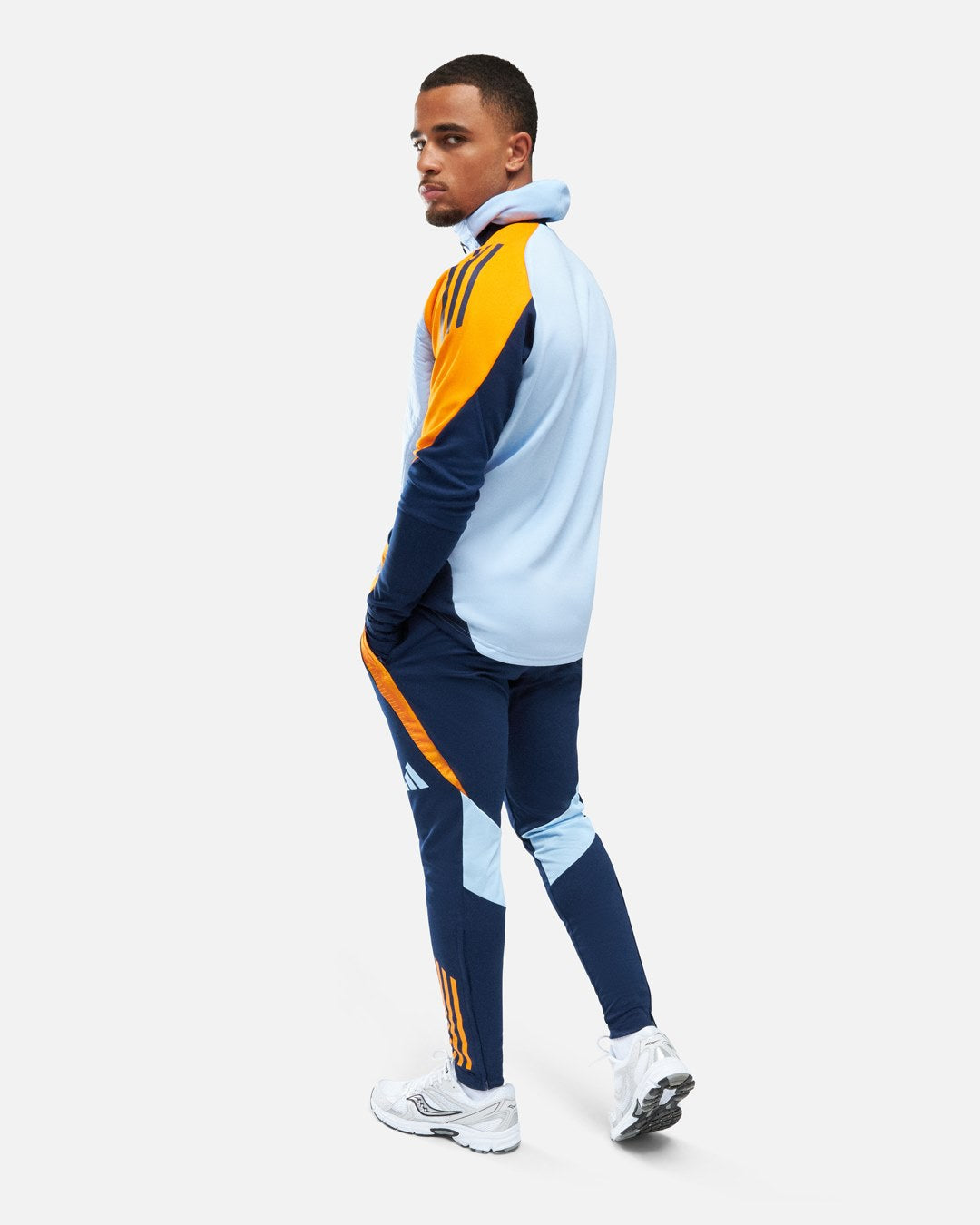 Veste Real Madrid cagoule intégrée 2025 - Bleu/Orange