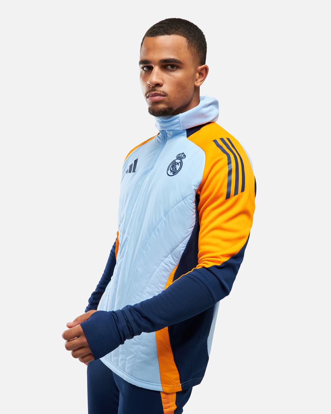 Veste Real Madrid cagoule intégrée 2025 - Bleu/Orange