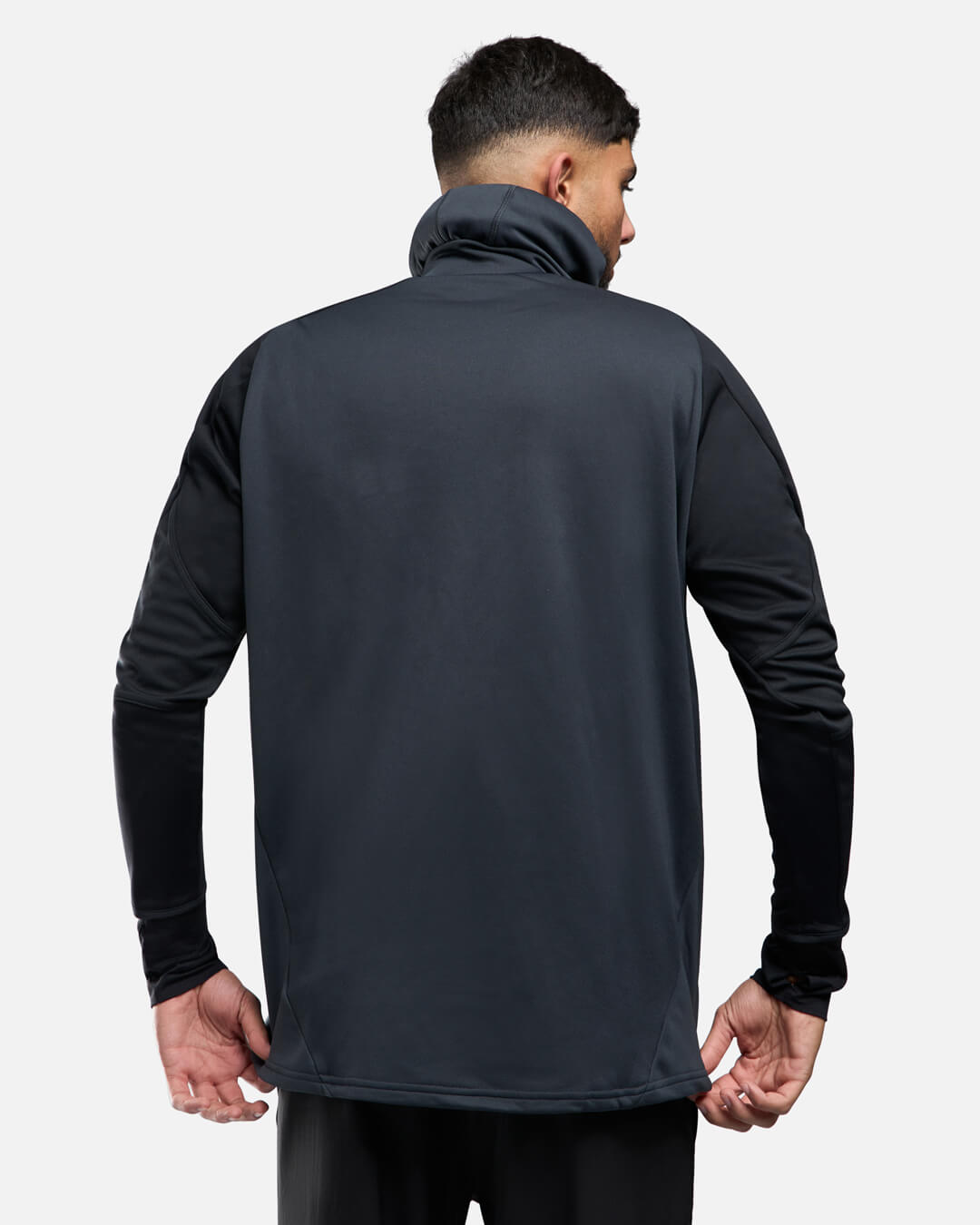 Haut 1/4 zip Manchester United Cagoule Intégrée 2024/2025 - Noir/Rouge
