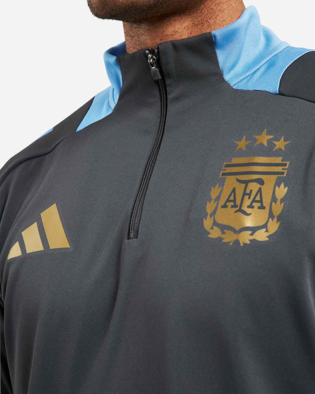 Haut d'entrainement Argentine 2024 - Gris/Bleu