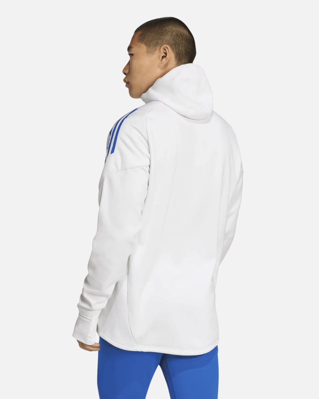 Haut d'entraînement Cagoule Intégrée Real Madrid 2025/2026 - Blanc