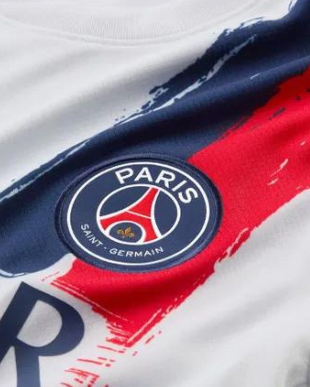 Maillot PSG  Extérieur Junior 2025/2026 - Blanc/Bleu/Rouge