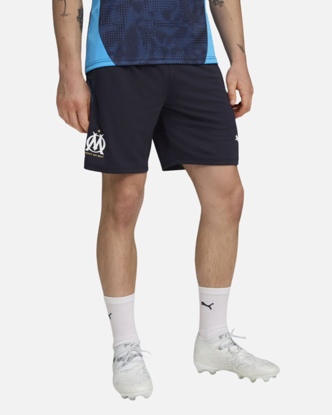 Short d'entraînement OM 2025/2026 - Marine/Bleu Ciel