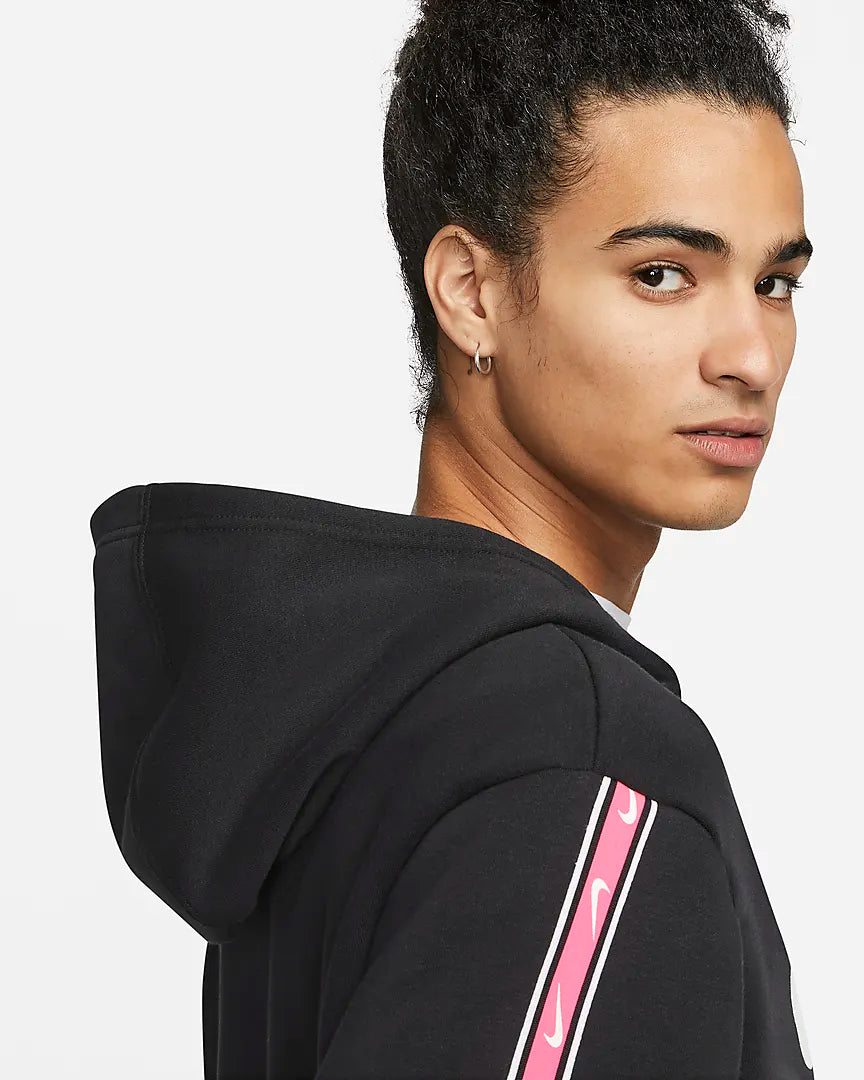 Sweat à capuche Nike Sportswear Repeat - Noir/Blanc/Rose