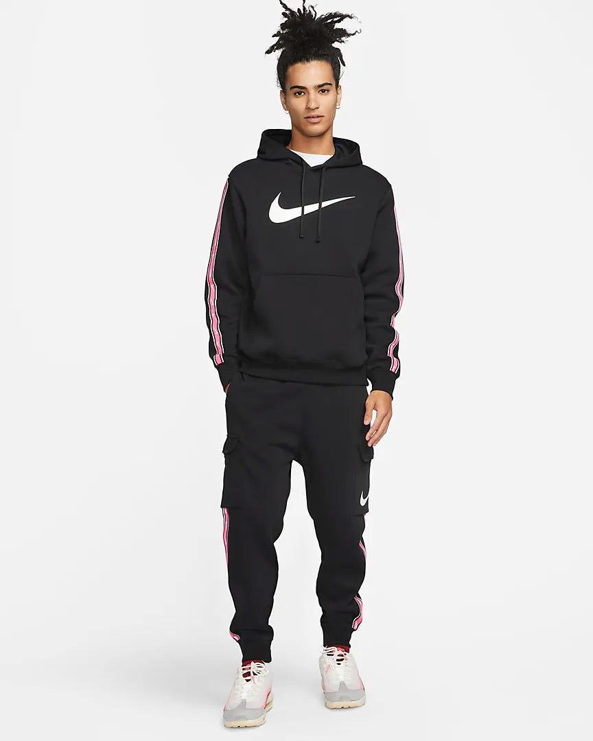 Sweat à capuche Nike Sportswear Repeat - Noir/Blanc/Rose