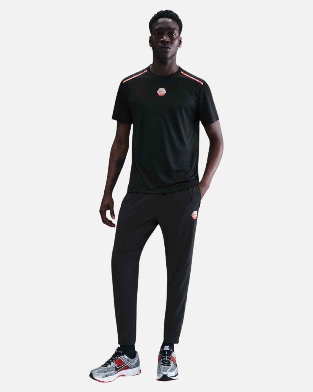 T-shirt Nike Running - Noir/Rouge