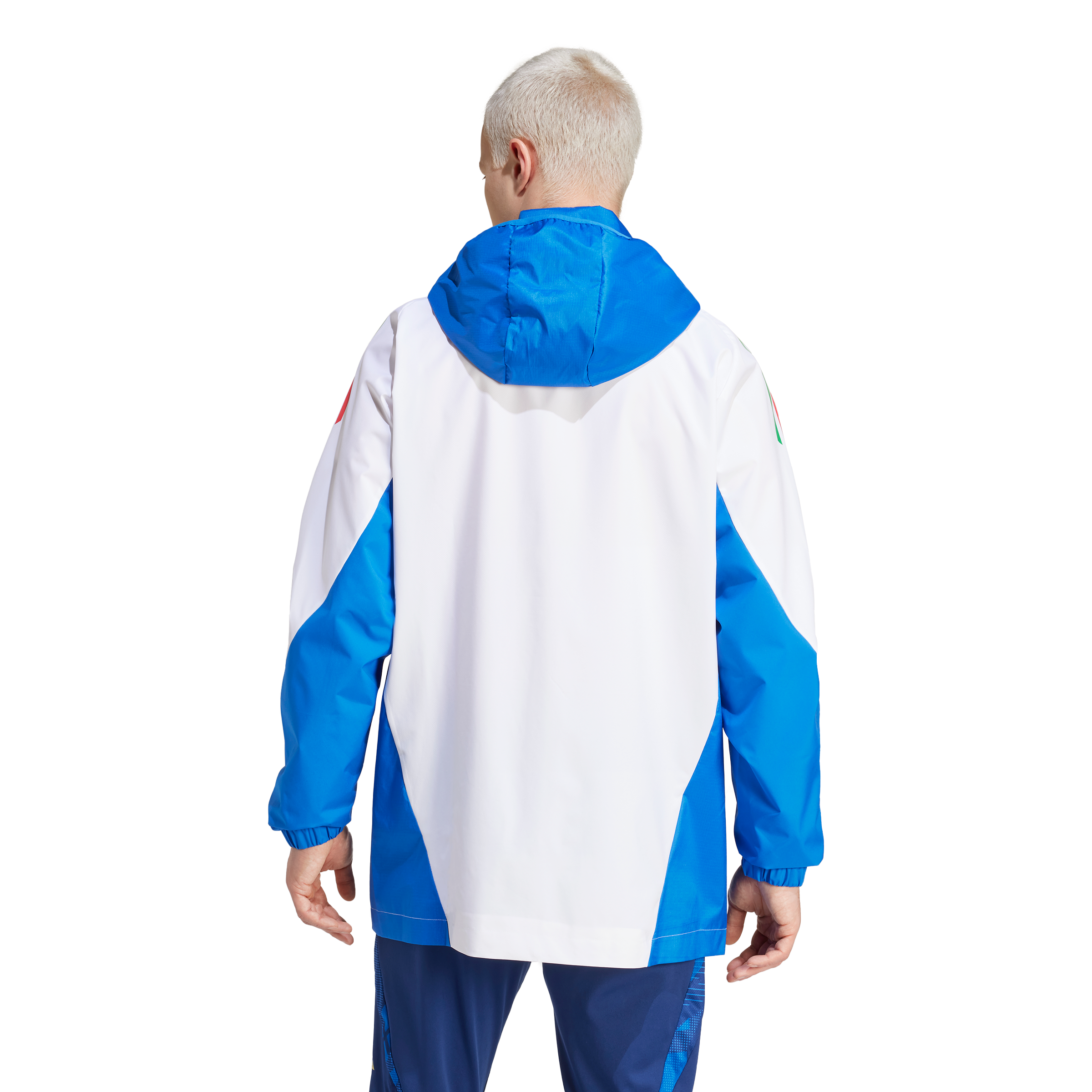Veste Coupe-Vent Italie - Blanc/Bleu