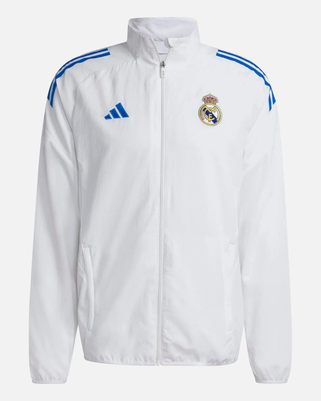 Veste de survêtement Prematch Real Madrid 2025/2026 - Blanc/Bleu
