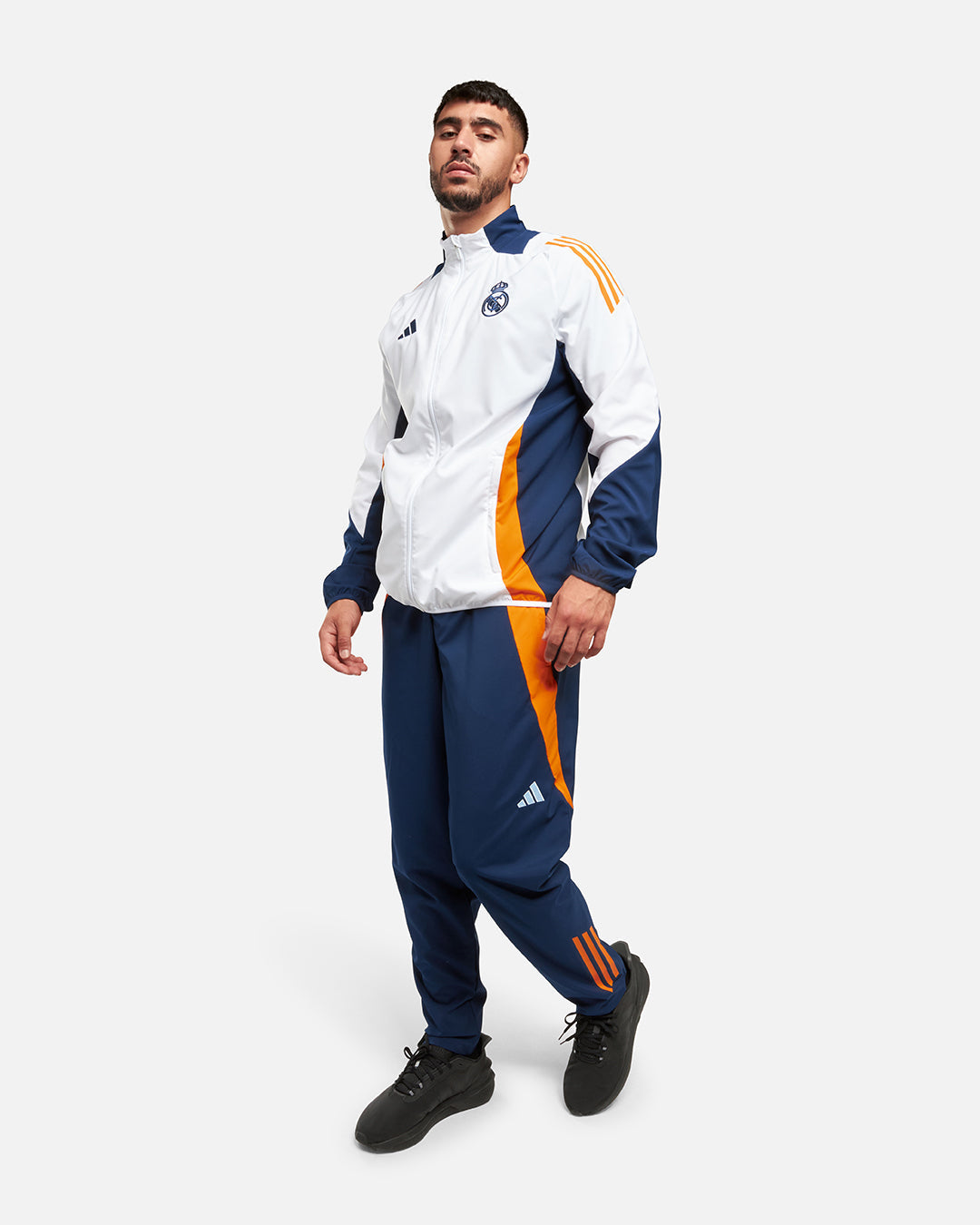 Veste de survêtement Real Madrid 2024/2025 - Blanc/Bleu/Jaune