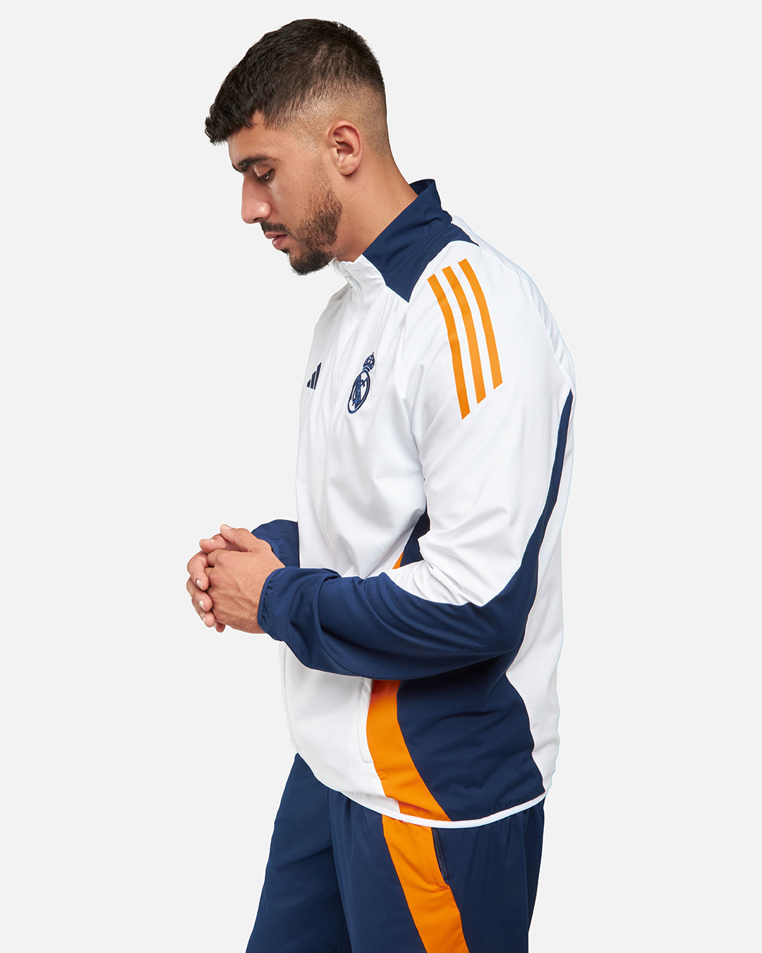 Veste de survêtement Real Madrid 2024/2025 - Blanc/Bleu/Jaune