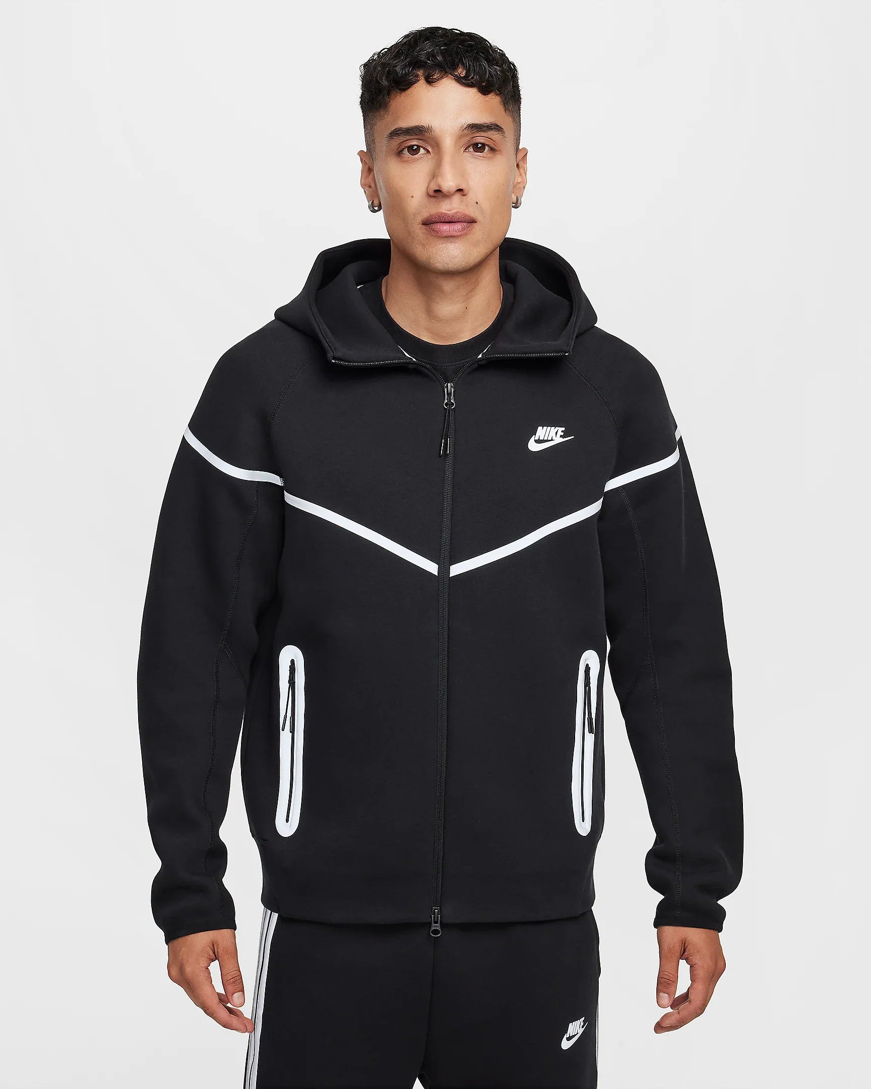 Veste Nike Tech Fleece Windrunner - Noir/Argent