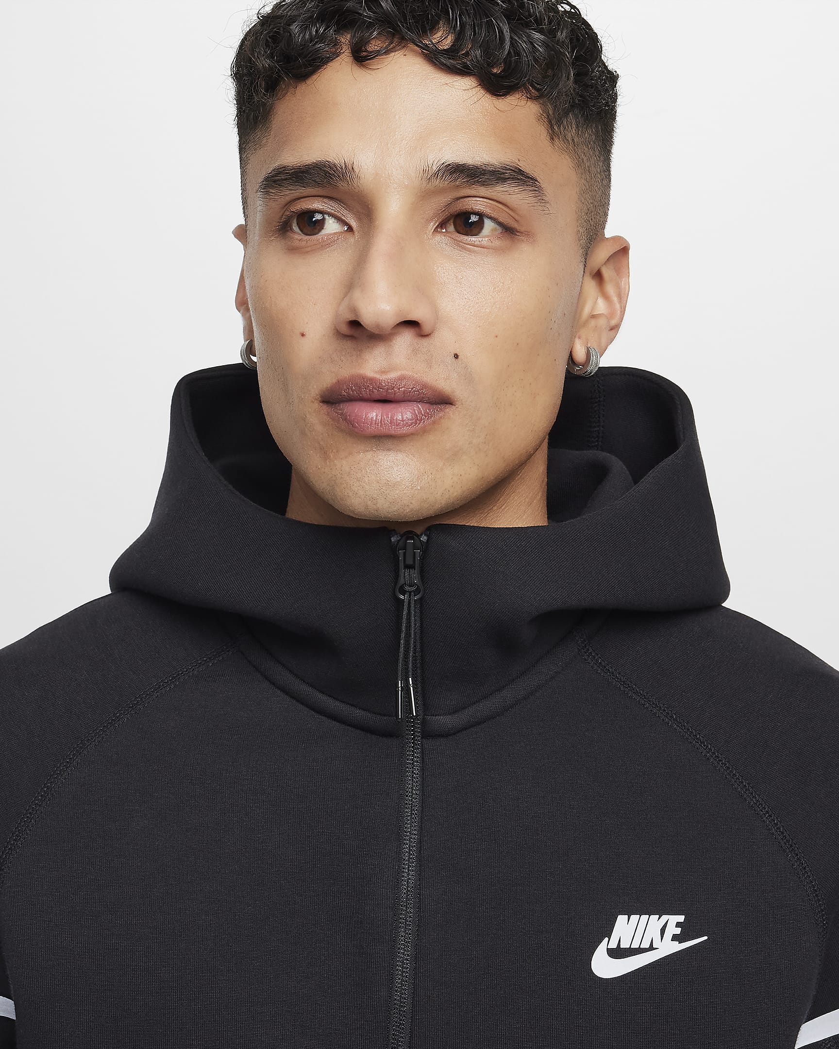 Veste Nike Tech Fleece Windrunner - Noir/Argent